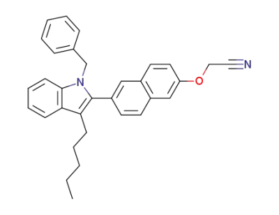 {[6-(1-benzyl-3-pentyl-1H-indol-2-yl)-2-naphthyl]oxy}acetonitrile